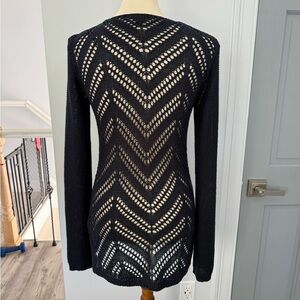 Apt. 9 Black Open Knit Sweater